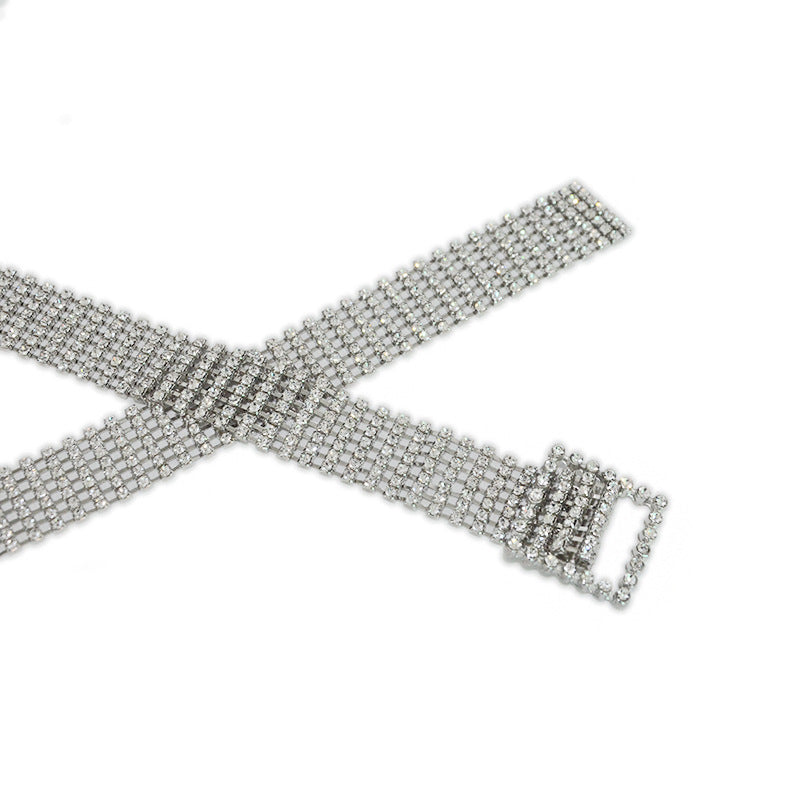 Super long seven-row diamond belt belt