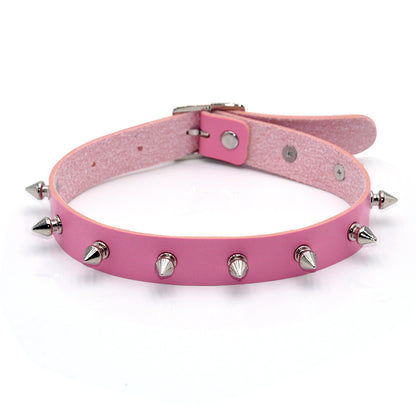 Punk Tip Rivet Leather Collar