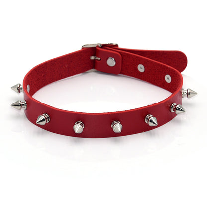 Punk Tip Rivet Leather Collar