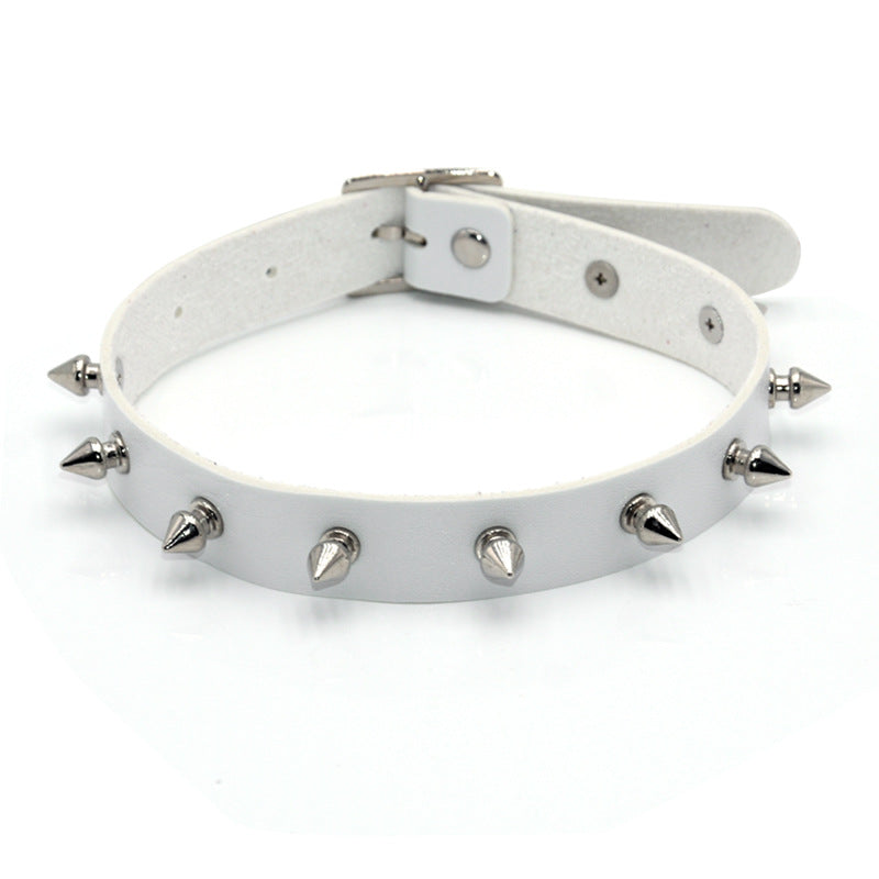 Punk Tip Rivet Leather Collar