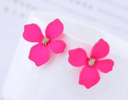 New flower earrings with Korean personality