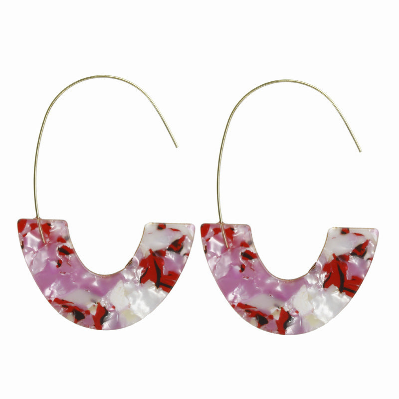 New leopard print acetate acrylic earrings