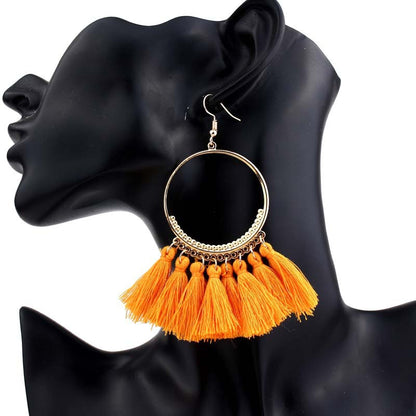 Bohemian fringed earrings