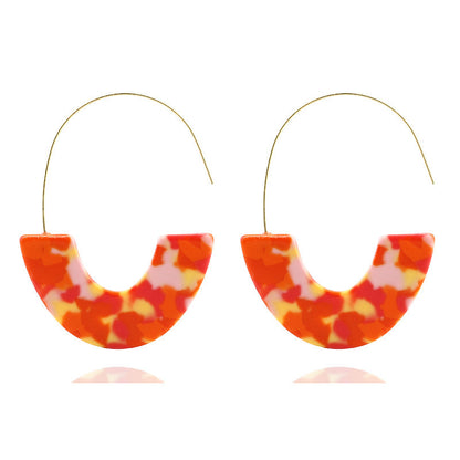 New leopard print acetate acrylic earrings