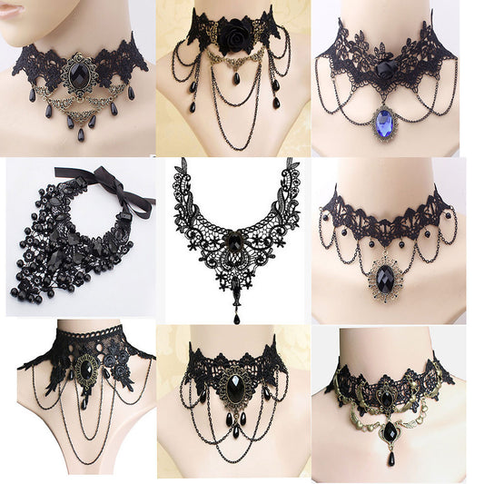 Explosive lace necklace