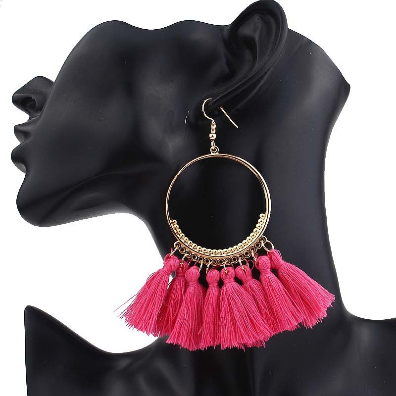 Bohemian fringed earrings