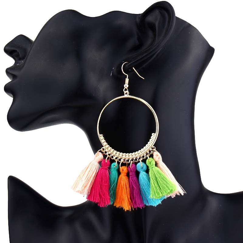 Bohemian fringed earrings