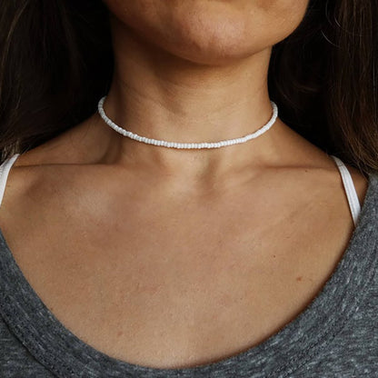 Simple white turquoise necklace