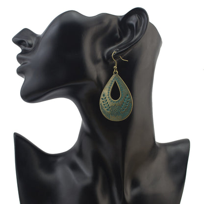 Turquoise engraved earrings wholesale