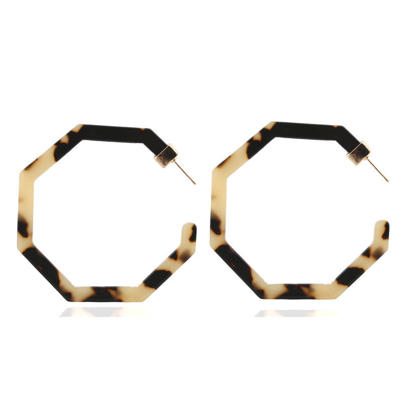 Polygonal acrylic large version earrings