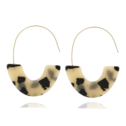 New leopard print acetate acrylic earrings