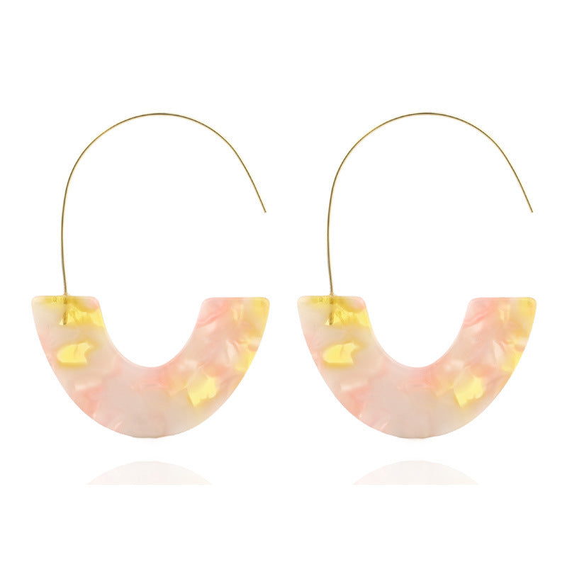 New leopard print acetate acrylic earrings