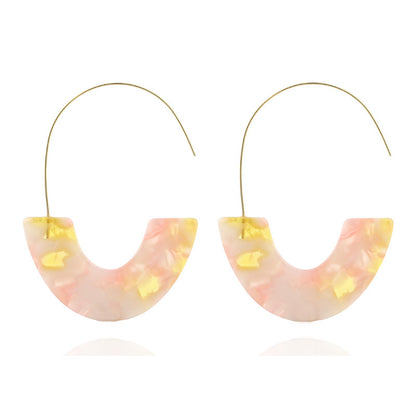 New leopard print acetate acrylic earrings