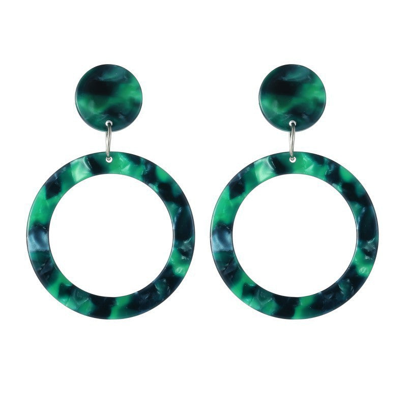 Acrylic acetate sheet leopard print earrings