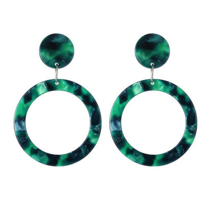 Acrylic acetate sheet leopard print earrings