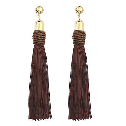 Bohemian long fringed earrings for women