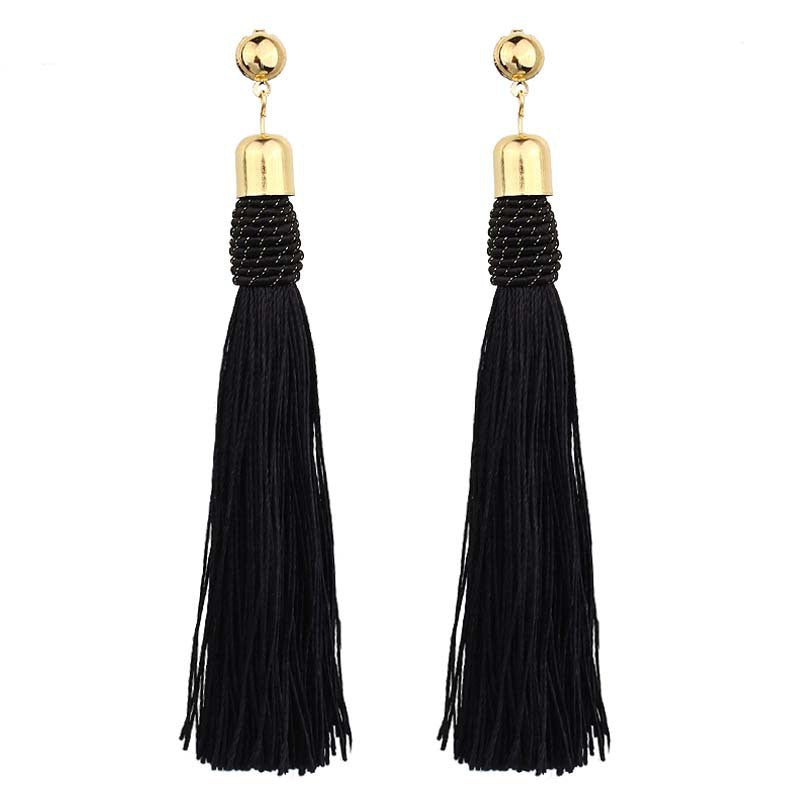 Bohemian long fringed earrings for women