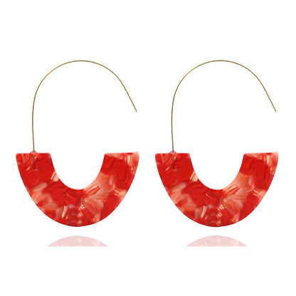 New leopard print acetate acrylic earrings