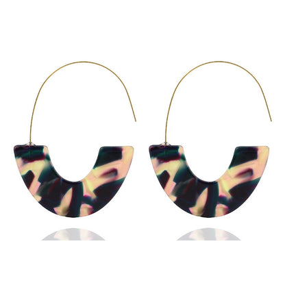 New leopard print acetate acrylic earrings