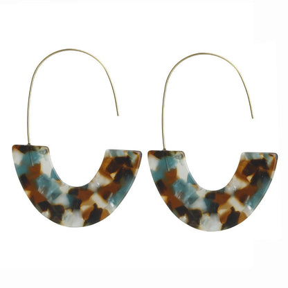 New leopard print acetate acrylic earrings