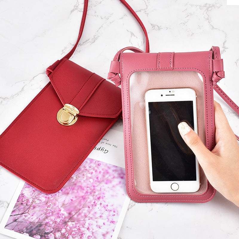 One shoulder crossbody student mobile phone bag