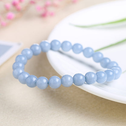 Simple single circle bluestone bracelet DIY beads