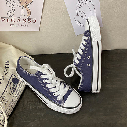 Trendy Canvas Shoes, Unisex Low-top Sneakers