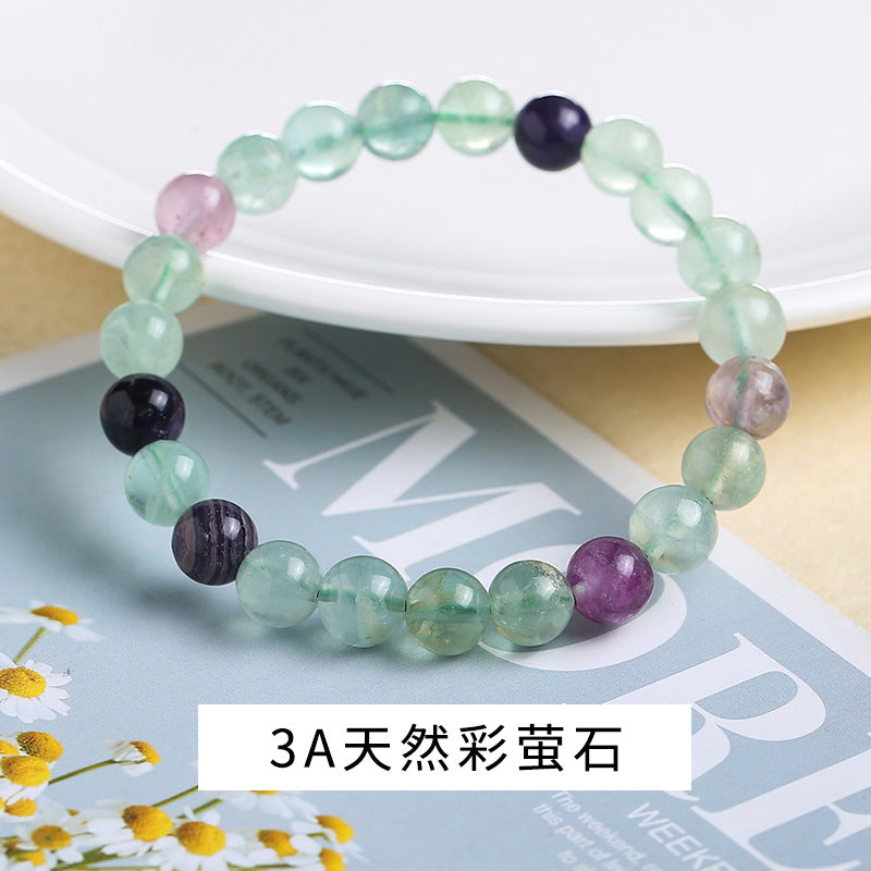 Color fluorite bracelet candy color