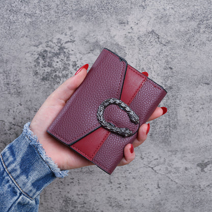 Tri-fold clutch multi-purpose wallet