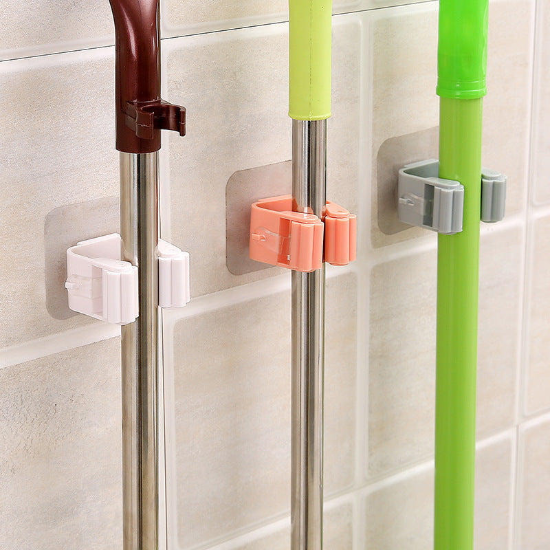 No-Punch Hanging Mop Holder