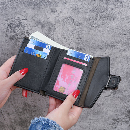 Tri-fold clutch multi-purpose wallet