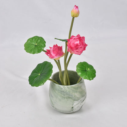 Simulation of small lotus, lotus leaf bouquet, small potted plant