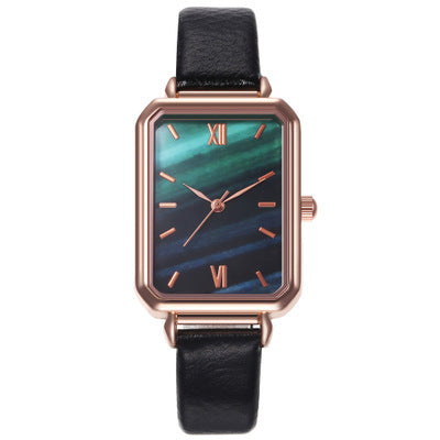 Hot-Selling Square Green Women's Quartz Watch