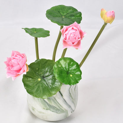 Simulation of small lotus, lotus leaf bouquet, small potted plant