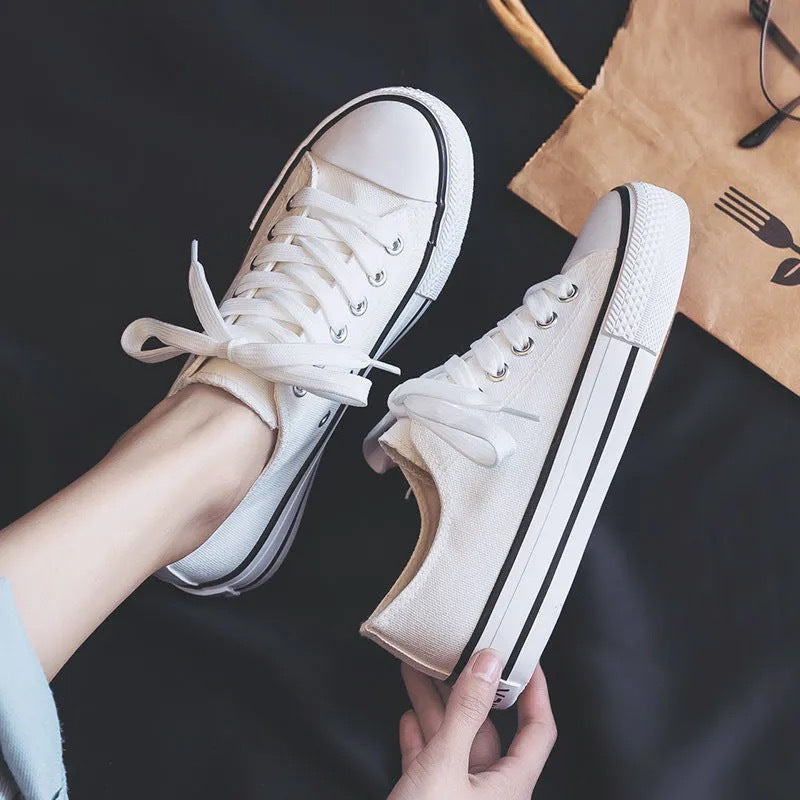 Classic Canvas Shoes for Women - Spring Fashion, Low Top