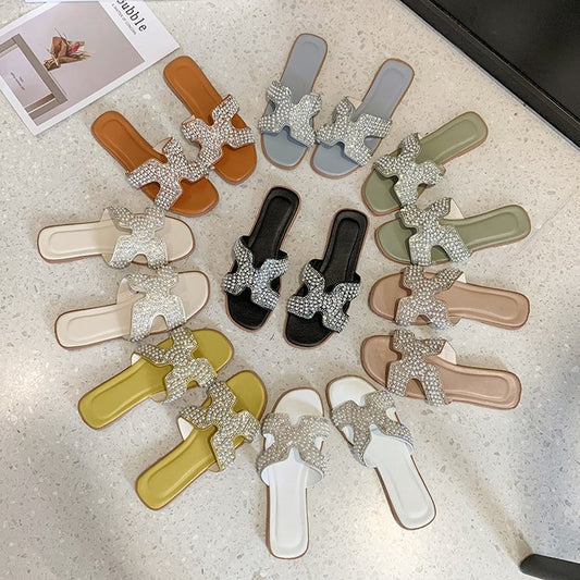 Rhinestone slippers wholesale