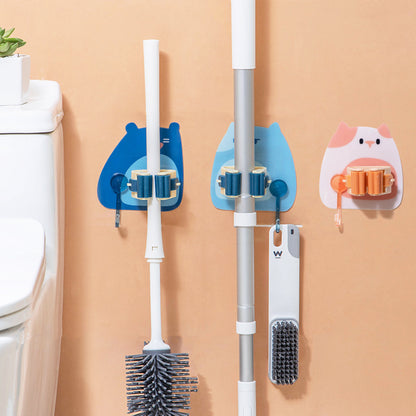 Cartoon No-Drill Mop Holder