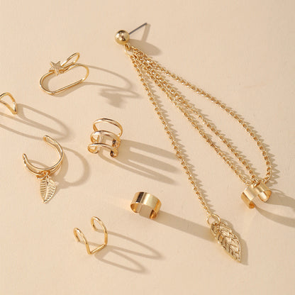 7-piece clip-on earrings set for non-pierced ears