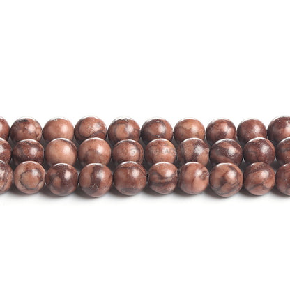 New red wood grain stone loose beads