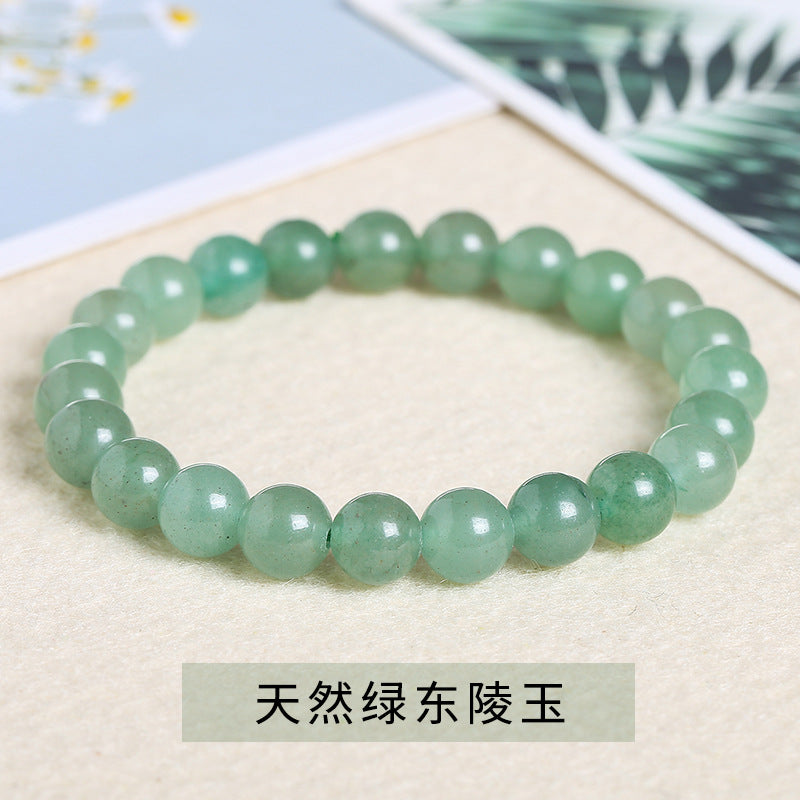 Jade bracelet, simple single circle elastic.