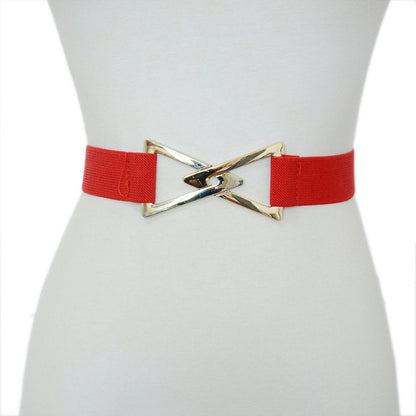 Triangle buckle elastic belt