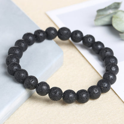 Black volcanic stone bracelet