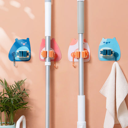 Cartoon No-Drill Mop Holder