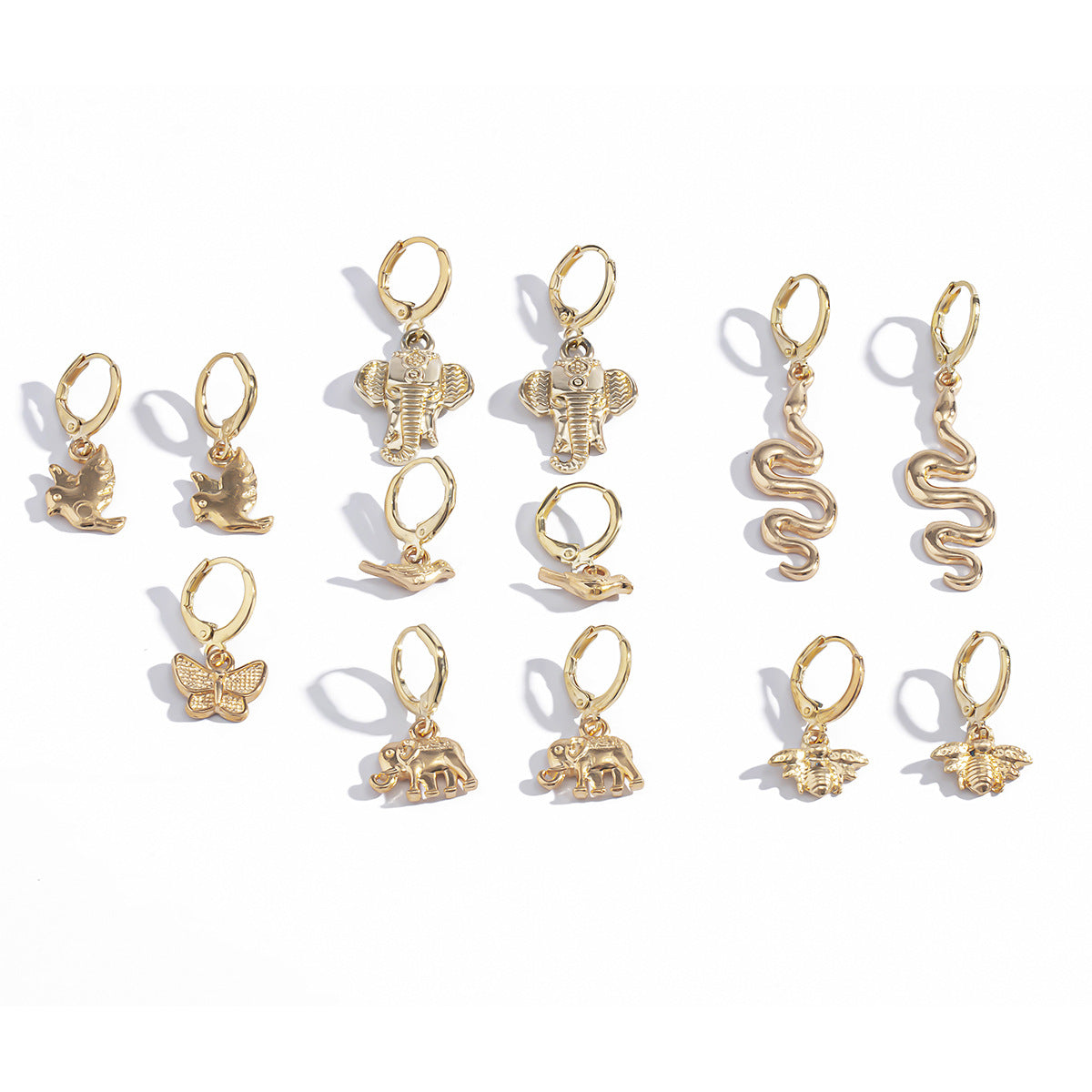 Versatile Alloy Butterfly Earrings