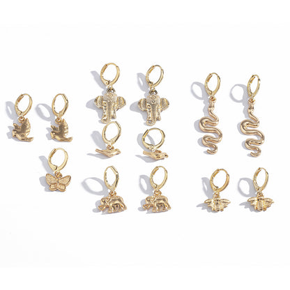 Versatile Alloy Butterfly Earrings