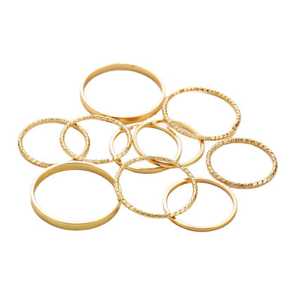 Vintage 10-piece knuckle ring set