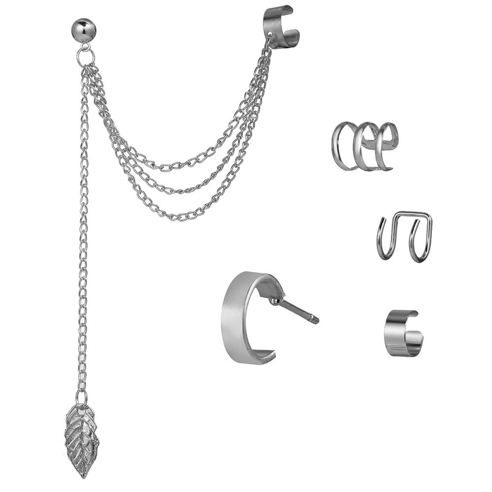 7-piece clip-on earrings set for non-pierced ears