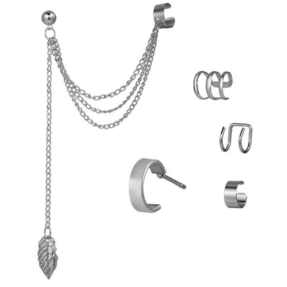 7-piece clip-on earrings set for non-pierced ears