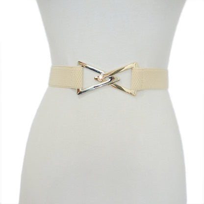 Triangle buckle elastic belt