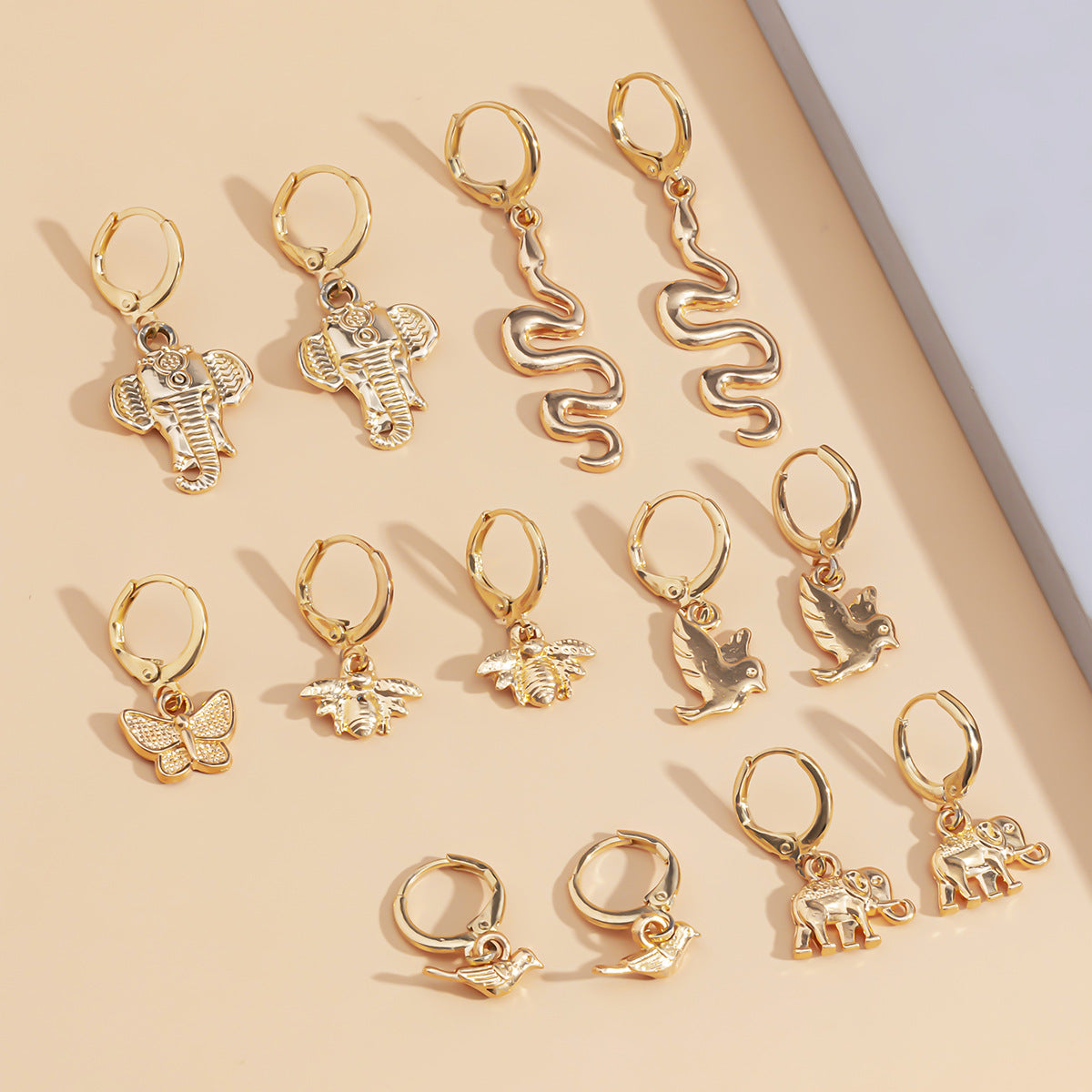 Versatile Alloy Butterfly Earrings